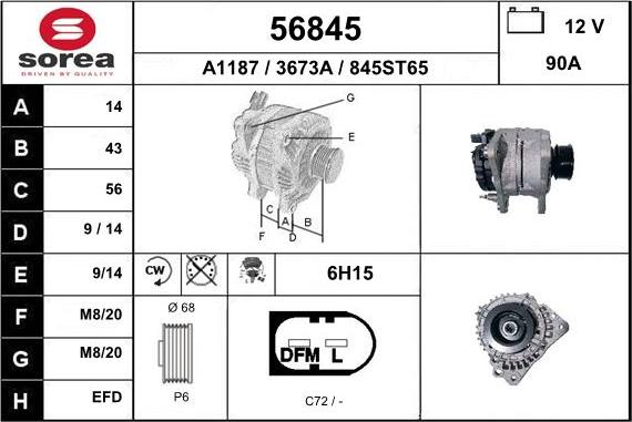 EAI 56845 - Alternatore autozon.pro