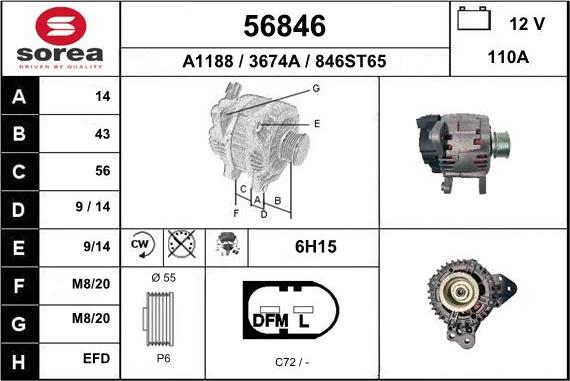 EAI 56846 - Alternatore autozon.pro