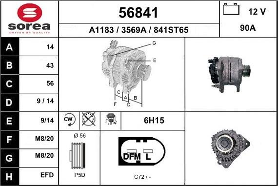 EAI 56841 - Alternatore autozon.pro