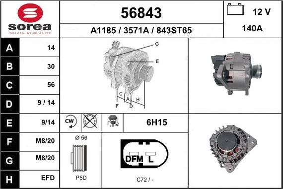 EAI 56843 - Alternatore autozon.pro