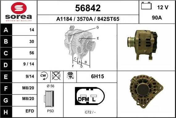 EAI 56842 - Alternatore autozon.pro