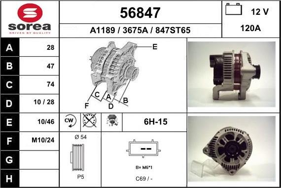 EAI 56847 - Alternatore autozon.pro