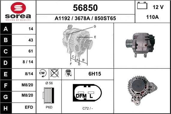 EAI 56850 - Alternatore autozon.pro