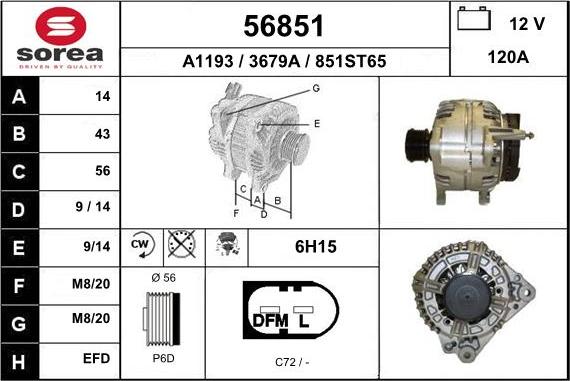 EAI 56851 - Alternatore autozon.pro