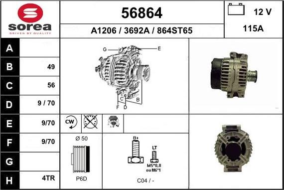 EAI 56864 - Alternatore autozon.pro