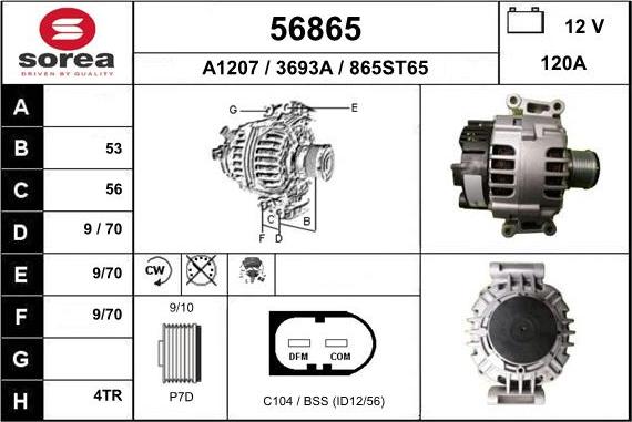 EAI 56865 - Alternatore autozon.pro