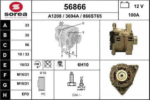 EAI 56866 - Alternatore autozon.pro