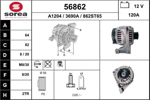 EAI 56862 - Alternatore autozon.pro