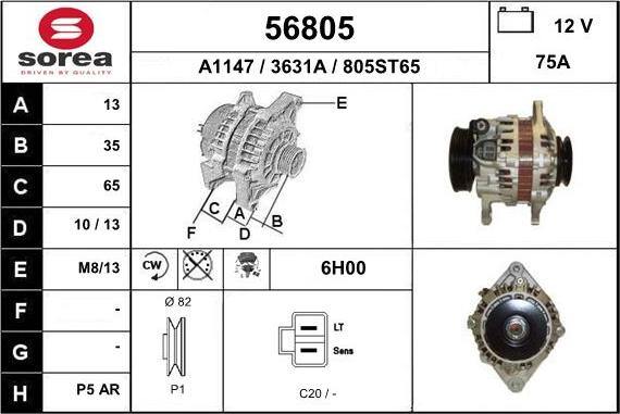 EAI 56805 - Alternatore autozon.pro