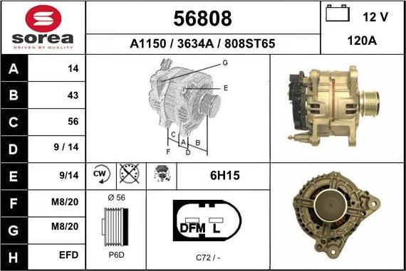 EAI 56808 - Alternatore autozon.pro