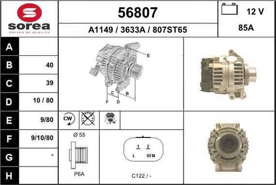 EAI 56807 - Alternatore autozon.pro