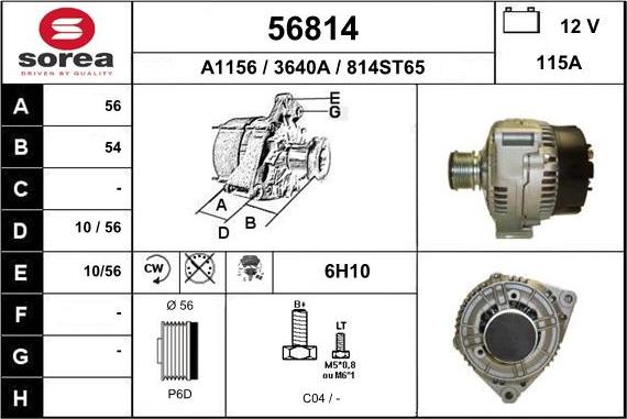 EAI 56814 - Alternatore autozon.pro