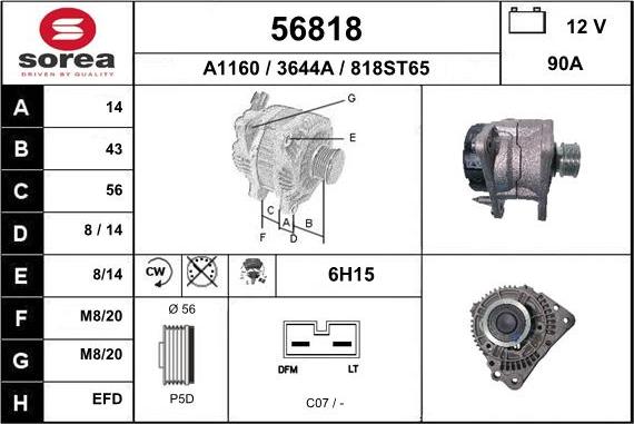 EAI 56818 - Alternatore autozon.pro