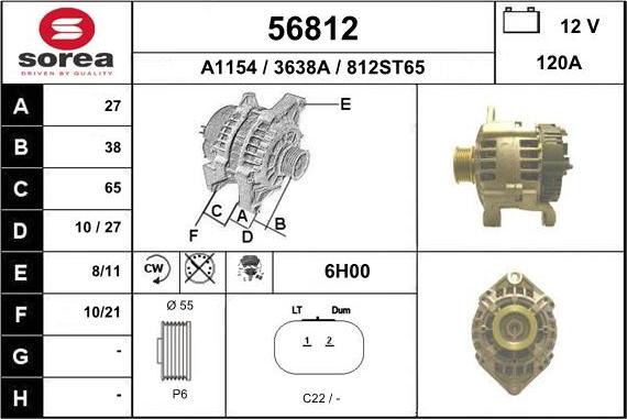 EAI 56812 - Alternatore autozon.pro