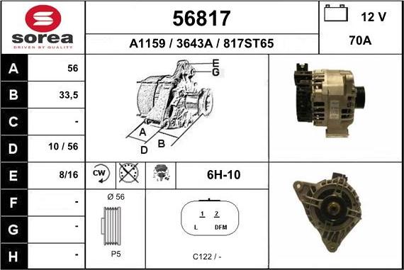 EAI 56817 - Alternatore autozon.pro