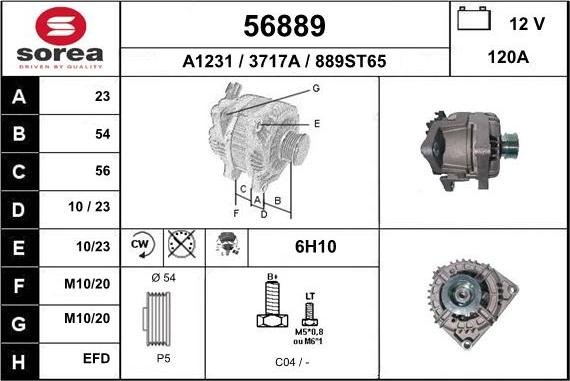 EAI 56889 - Alternatore autozon.pro