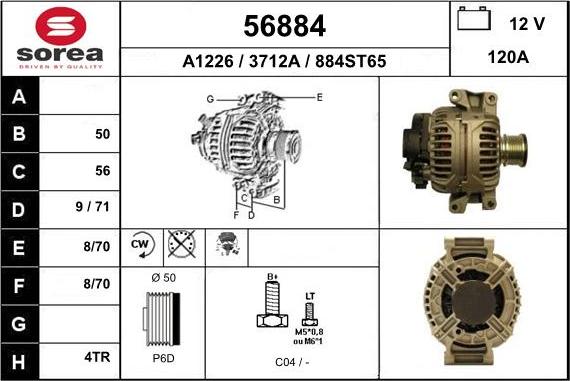 EAI 56884 - Alternatore autozon.pro