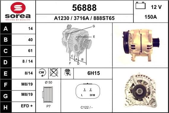 EAI 56888 - Alternatore autozon.pro