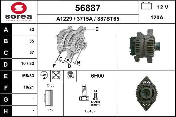 EAI 56887 - Alternatore autozon.pro