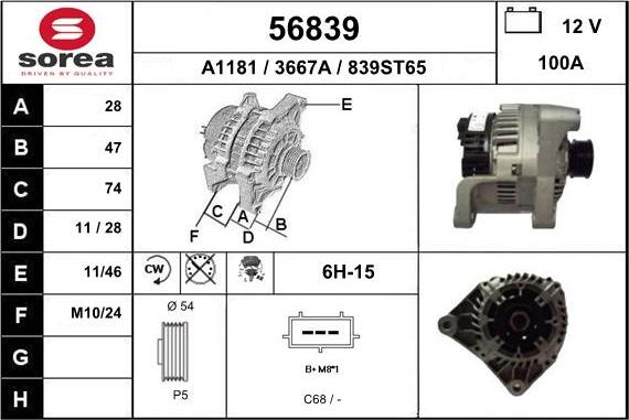 EAI 56839 - Alternatore autozon.pro