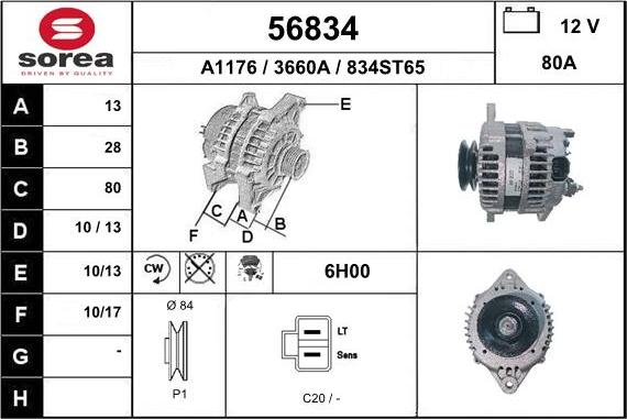 EAI 56834 - Alternatore autozon.pro