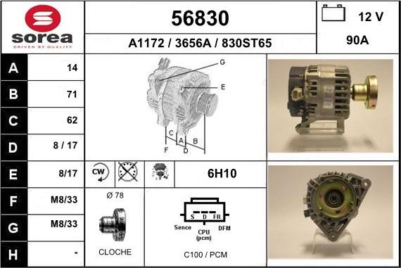 EAI 56830 - Alternatore autozon.pro