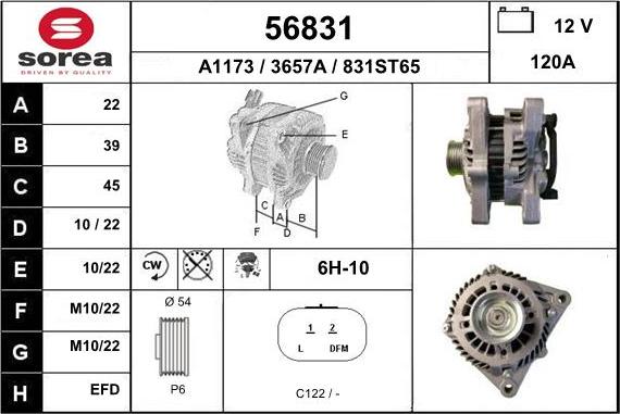 EAI 56831 - Alternatore autozon.pro