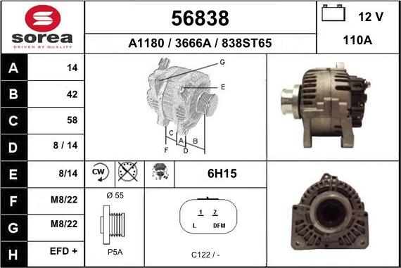 EAI 56838 - Alternatore autozon.pro