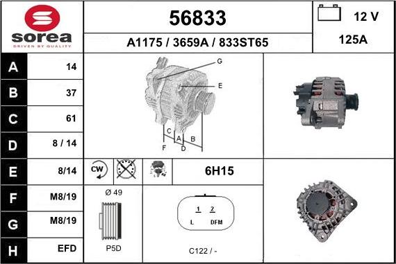 EAI 56833 - Alternatore autozon.pro