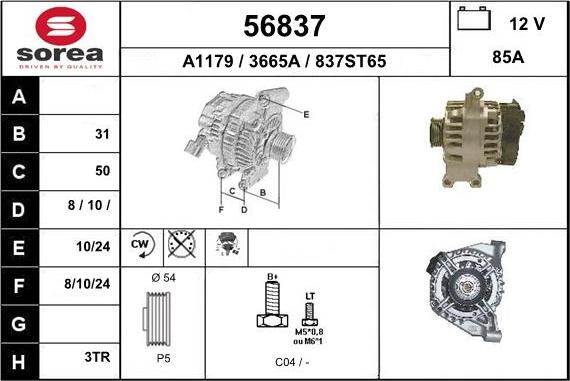 EAI 56837 - Alternatore autozon.pro