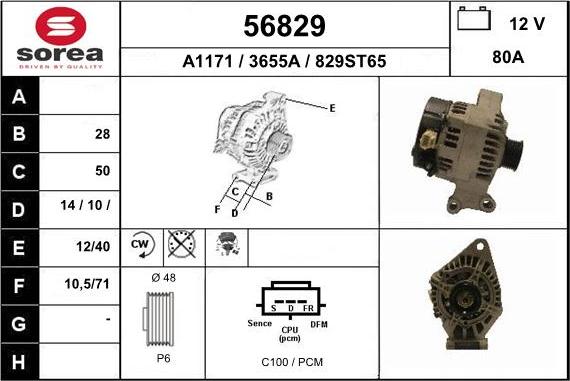 EAI 56829 - Alternatore autozon.pro