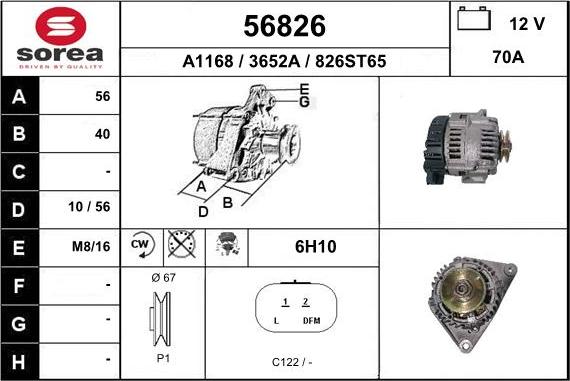 EAI 56826 - Alternatore autozon.pro