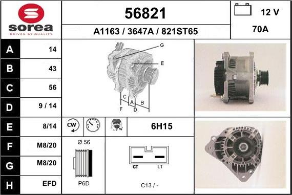 EAI 56821 - Alternatore autozon.pro