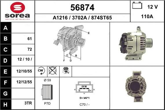 EAI 56874 - Alternatore autozon.pro