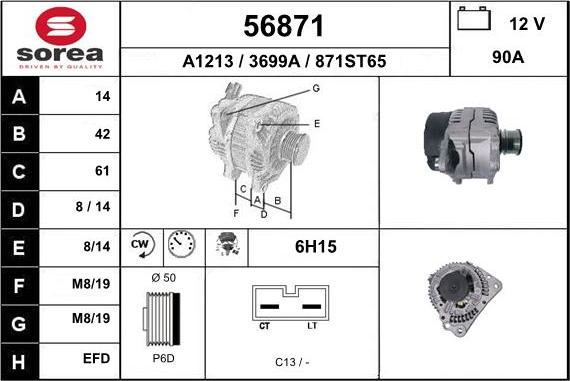 EAI 56871 - Alternatore autozon.pro