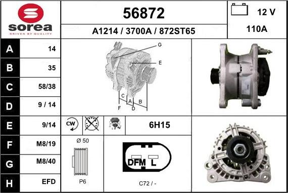 EAI 56872 - Alternatore autozon.pro