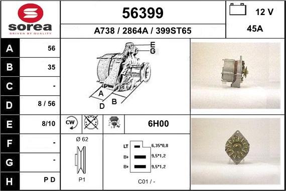 EAI 56399 - Alternatore autozon.pro