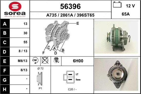 EAI 56396 - Alternatore autozon.pro