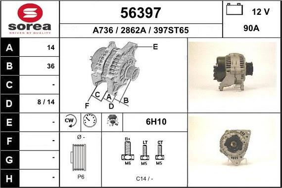 EAI 56397 - Alternatore autozon.pro