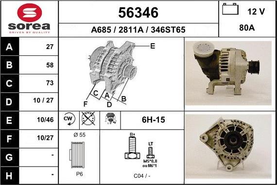 EAI 56346 - Alternatore autozon.pro