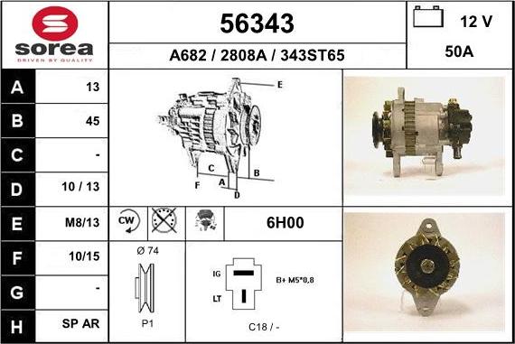 EAI 56343 - Alternatore autozon.pro