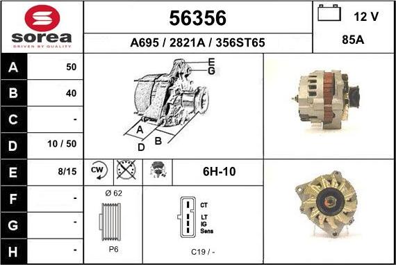 EAI 56356 - Alternatore autozon.pro