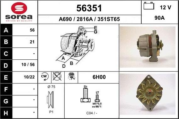 EAI 56351 - Alternatore autozon.pro