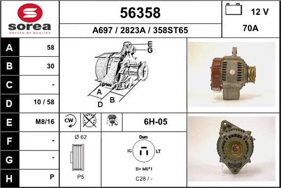 EAI 56358 - Alternatore autozon.pro