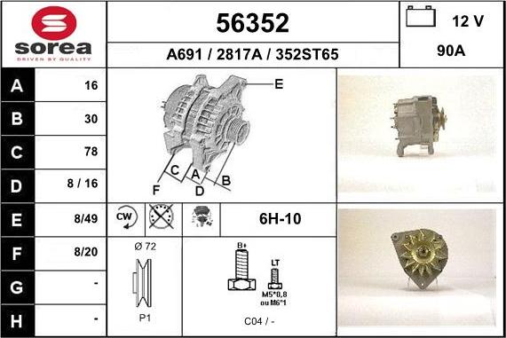 EAI 56352 - Alternatore autozon.pro