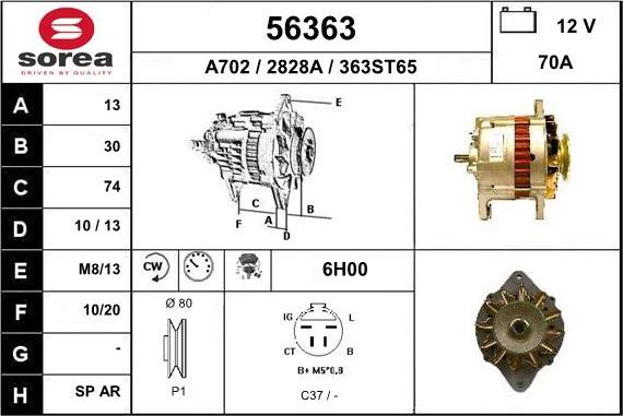 EAI 56363 - Alternatore autozon.pro