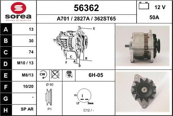 EAI 56362 - Alternatore autozon.pro