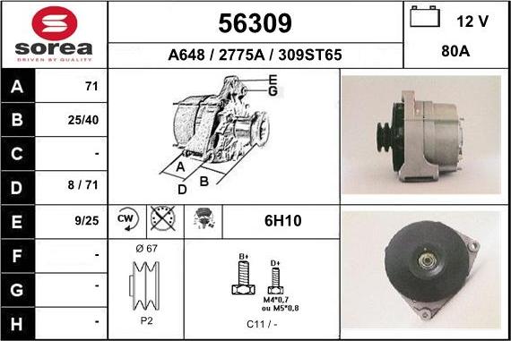 EAI 56309 - Alternatore autozon.pro