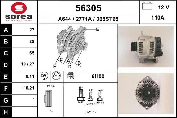 EAI 56305 - Alternatore autozon.pro