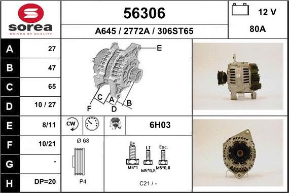 EAI 56306 - Alternatore autozon.pro